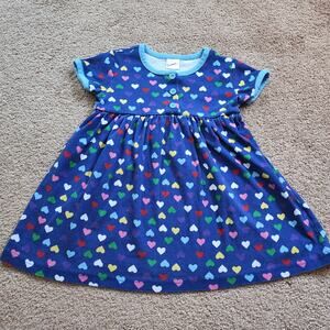 Hanna Andersson Girls Heart Tee Shirt Dress Sz 100/4